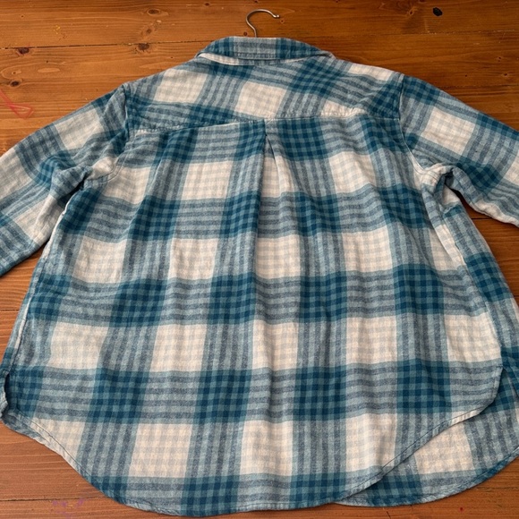 SO Blue and White Plaid Kids Button Down Shirt - Picture 7 of 10